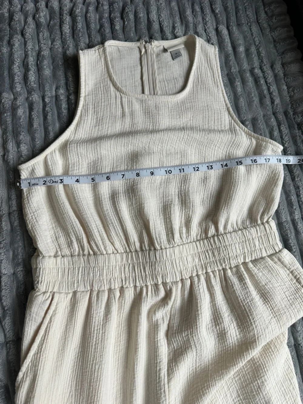 a new day Cream Sleeveless guaze Wide-Leg Jumpsuit - Picture 9 of 12